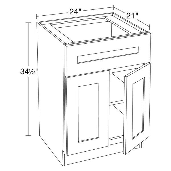 Hargrove Cinnamon Stain Plywood Shaker Assembled Base Kitchen Cabinet Soft  Close 36 in W x 24 in D x 34.5 in H