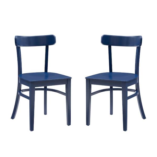 Linon Home Decor Jefferson Navy Chair withwood seat