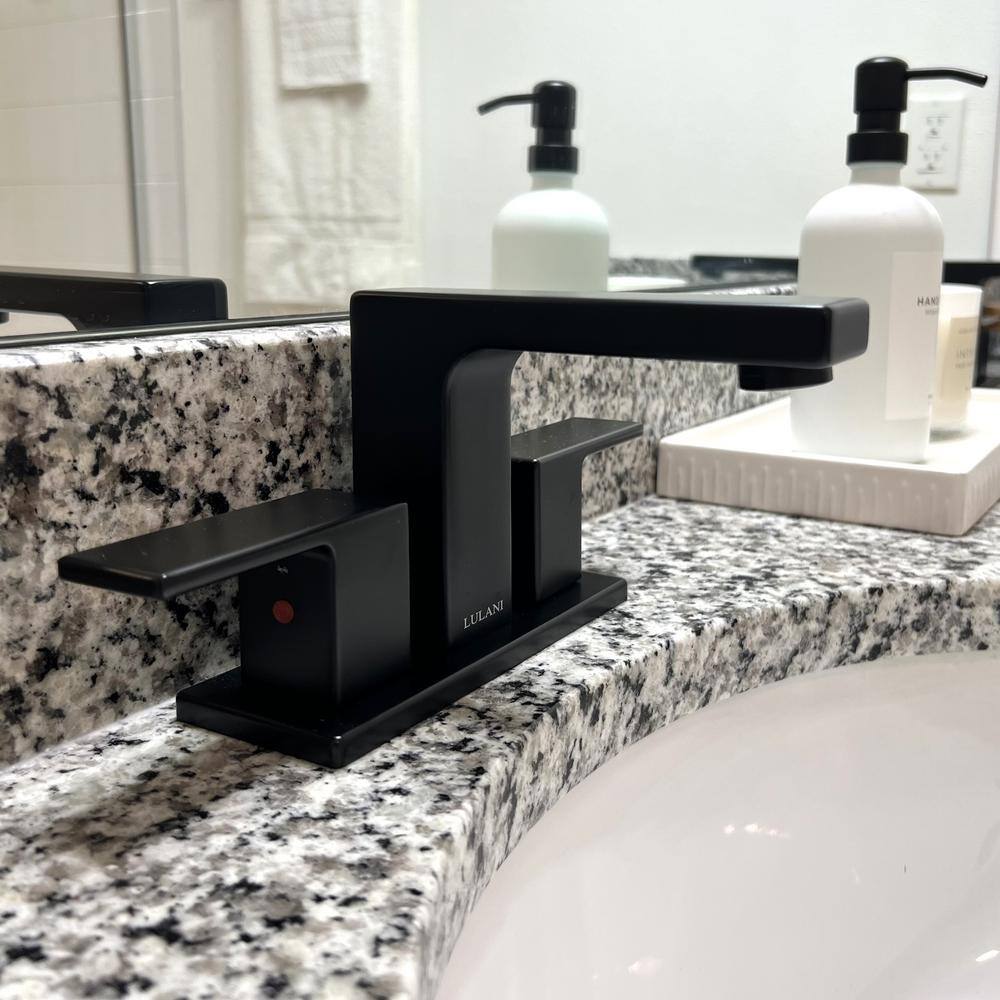 Capri Matte Black 2-Handle Centerset Bathroom Faucet