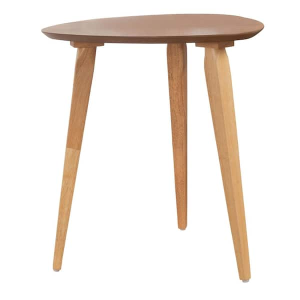 Costway 24 in. Natural Round Side Table Solid Rubber Wood End Table Beside  SofaandBed for Small Space HV10335NA - The Home Depot