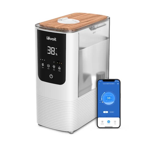 LEVOIT 1.2 Gal. Smart Warm and Cool Mist Top-Filled Ultrasonic Humidifier and Diffuser with Ambient Light up to 430 sq. ft.