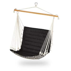 Frida Kahlo Outdoor Hammock Chair in Flores Eternas, Black