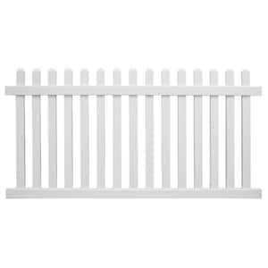 Chelsea 3 ft. H x 8 ft. W White Vinyl Picket Fence Panel Kit