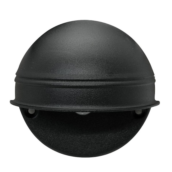 Hampton Bay 12-Volt Low-Voltage 7-Watt Black Round Deck Light