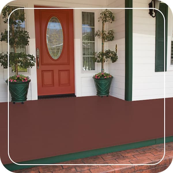 1 gal. #PFC-02 Brick Red Low-Lustre Enamel Interior/Exterior Porch and Patio Floor Paint