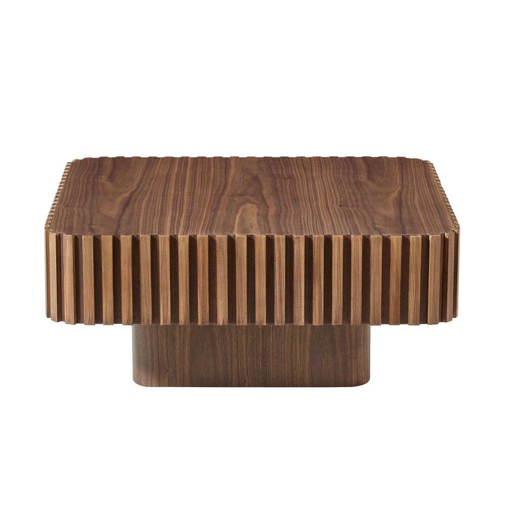 31.5 in. Walnut Brown Wood Square Outdoor Coffee Table price history on PriceWatchPro
