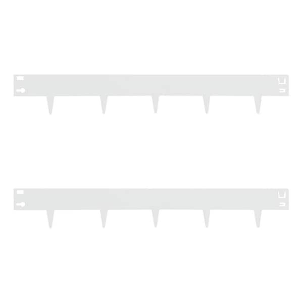 Unbranded 2-Pack Heavy Duty Corten Steel Landscape Edging-42 in. Strips, 5 in. Depth for Durable Garden Borders-White