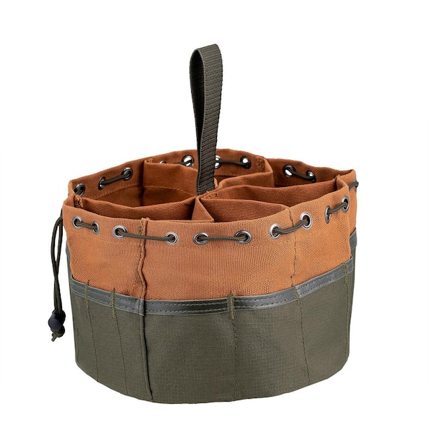 BUCKET BOSS 10 in. Parachute Parts Tool Bag in Brown 25001 - The
