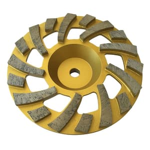 7 in. High Performance Diamond Grinding Wheels, Bi-Turbo Segments, #30/40 Grit, 5/8-11 in. Threaded Arbor