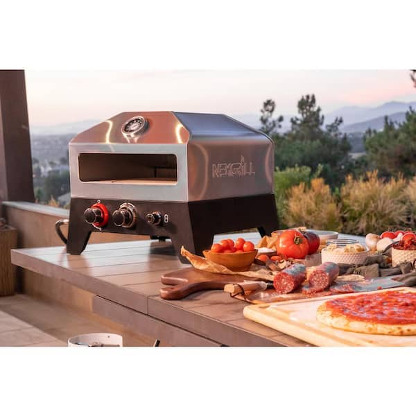 Nexgrill 12 in. Tabletop Propane Gas Outdoor Pizza Oven 820-0084B