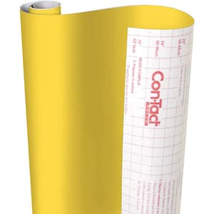 Creative Covering 18 in. x 50 ft. Dandelion Yellow Self-Adhesive Vinyl Drawer and Shelf Liner