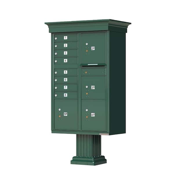 Florence 1570 8-Mailboxes 4-Parcel Lockers 1-Outgoing Vital Cluster Box Unit with Vogue Classic Accessories