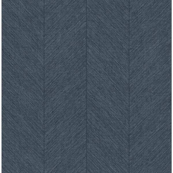 Kallam Blue Chevron Non-Pasted Wallpaper