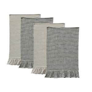 Grey Striped Cotton Tea Towel (Set of 2)