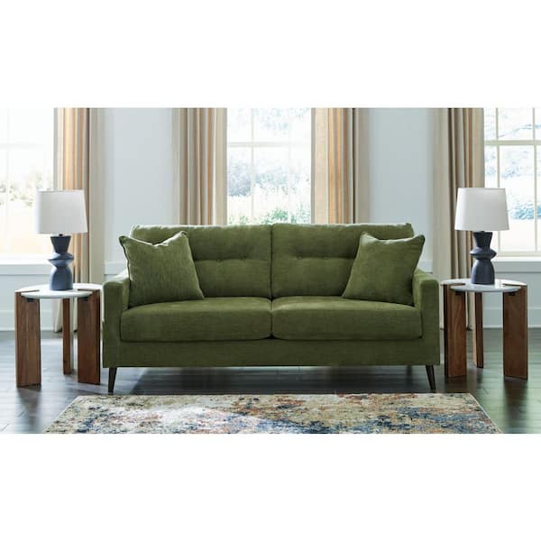 Bixler 79 in. Square Arm Polyester Rectangle Removable Cushions Sofa in Green