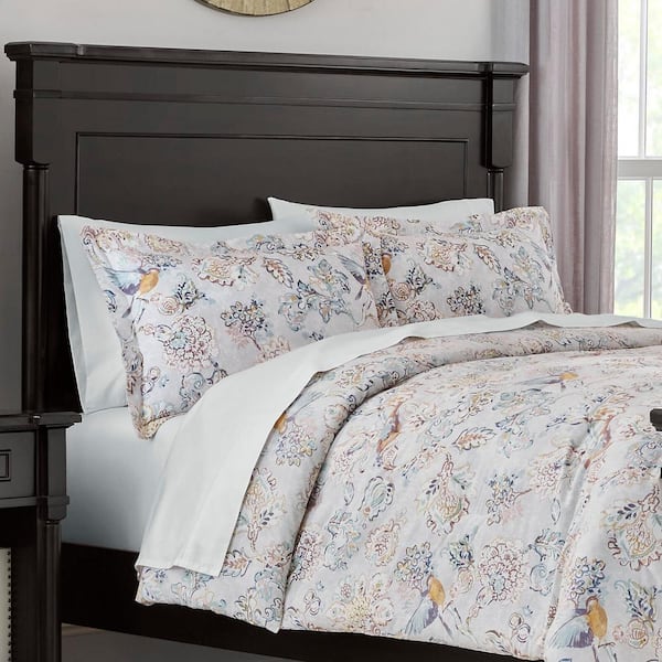 Home Decorators Collection Lorna 3Piece Watercolor Bird Floral King