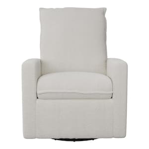 Caillie White Boucle Glider Recliner Chair