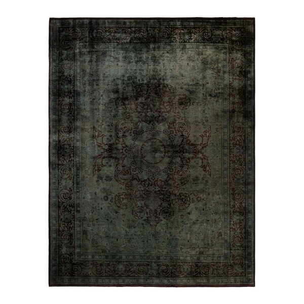 Chloe & Olivia Home Overdyed Gray 9 ft. 3 in. x 12 ft. Wool Indoor Area Rug