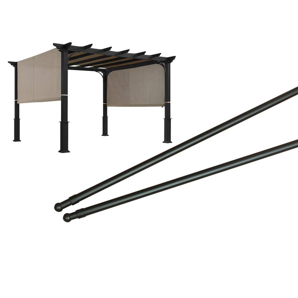 Adjustable Black Steel Weight Rods for Pergola Canopy