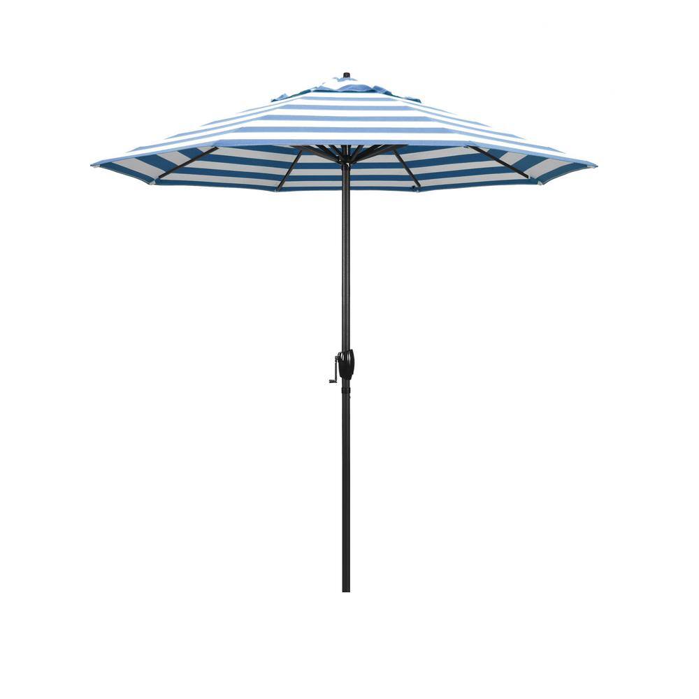 7.5 ft. Black Aluminum Market Patio Umbrella Auto Tilt in Cabana Regatta Sunbrella price history on PriceWatchPro