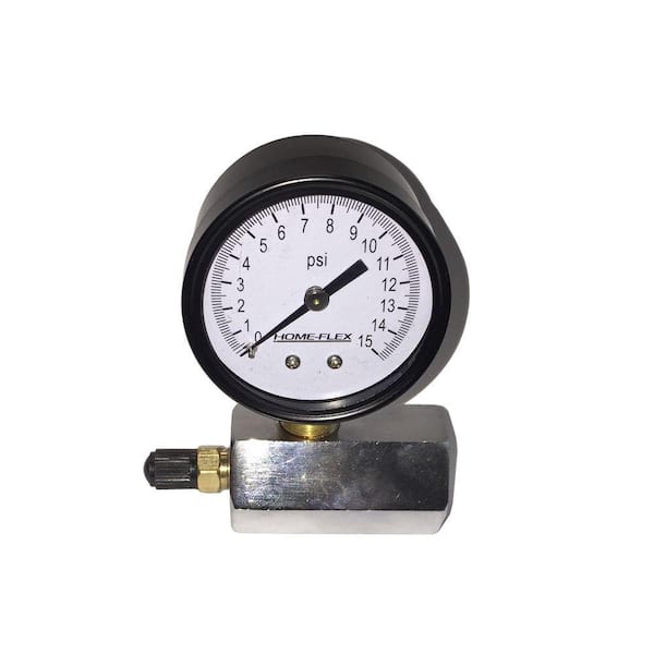 HOME-FLEX 15 psi Pressure Test Gauge
