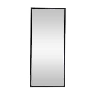 Black 31.4 in. W x 71 in. H Rectangle Glass Full-Length Framed Mirror