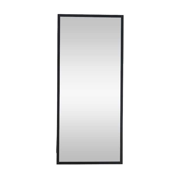 Tradrou Black 31.4 in. W x 71 in. H Rectangle Glass Full-Length Framed Mirror