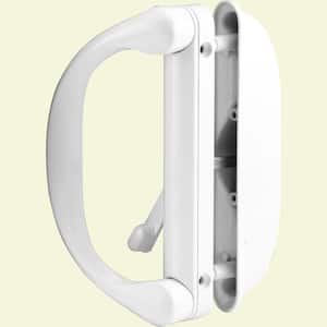 Diecast, White, Outside Patio Door Pull with Latch