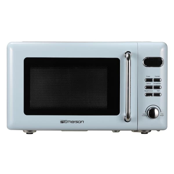 Emerson Retro 0.7 cu. ft. 700- Watt Touch Control, Thunderbird Blue, Microwave Oven