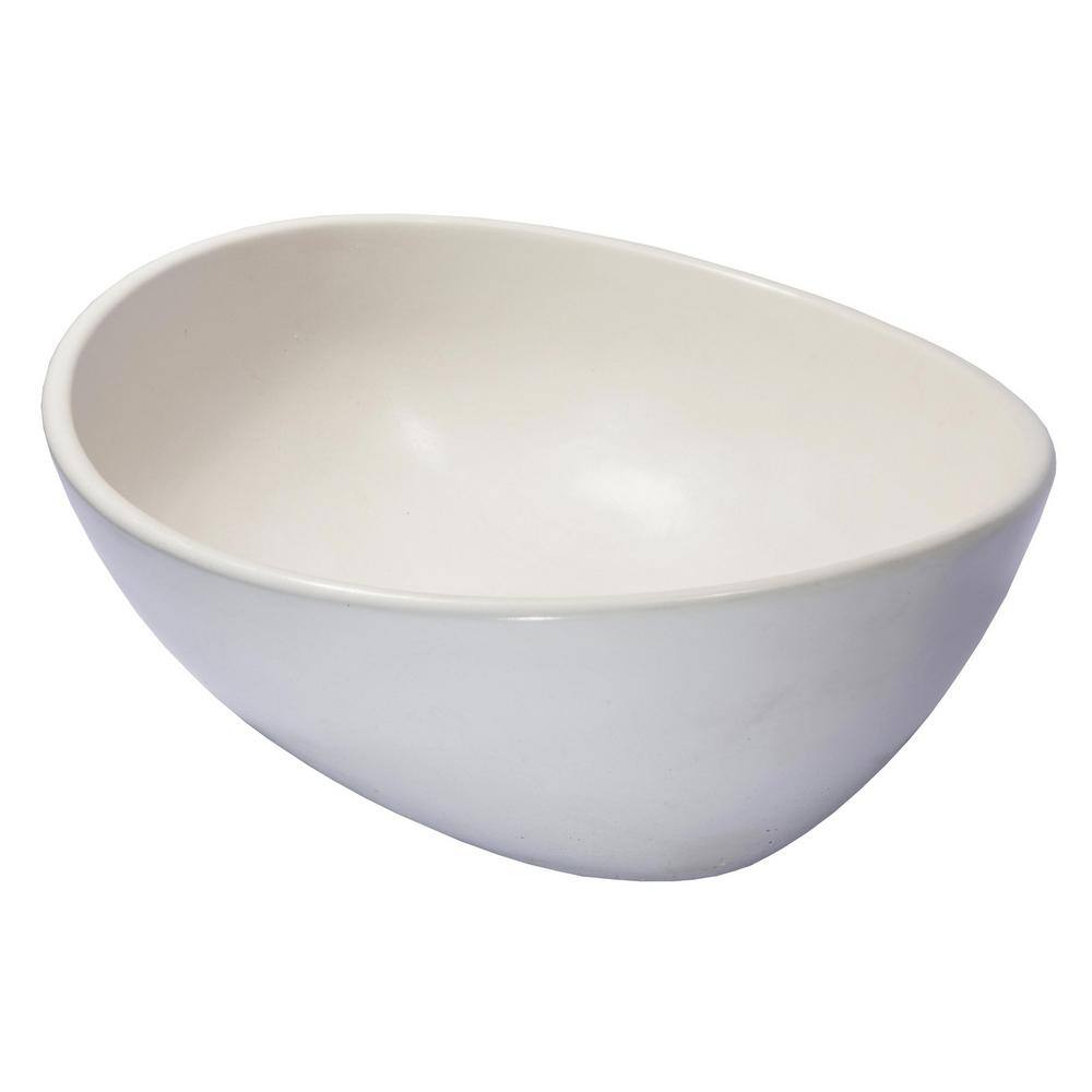 Eden White Ceramic Oval Bathroom Sink