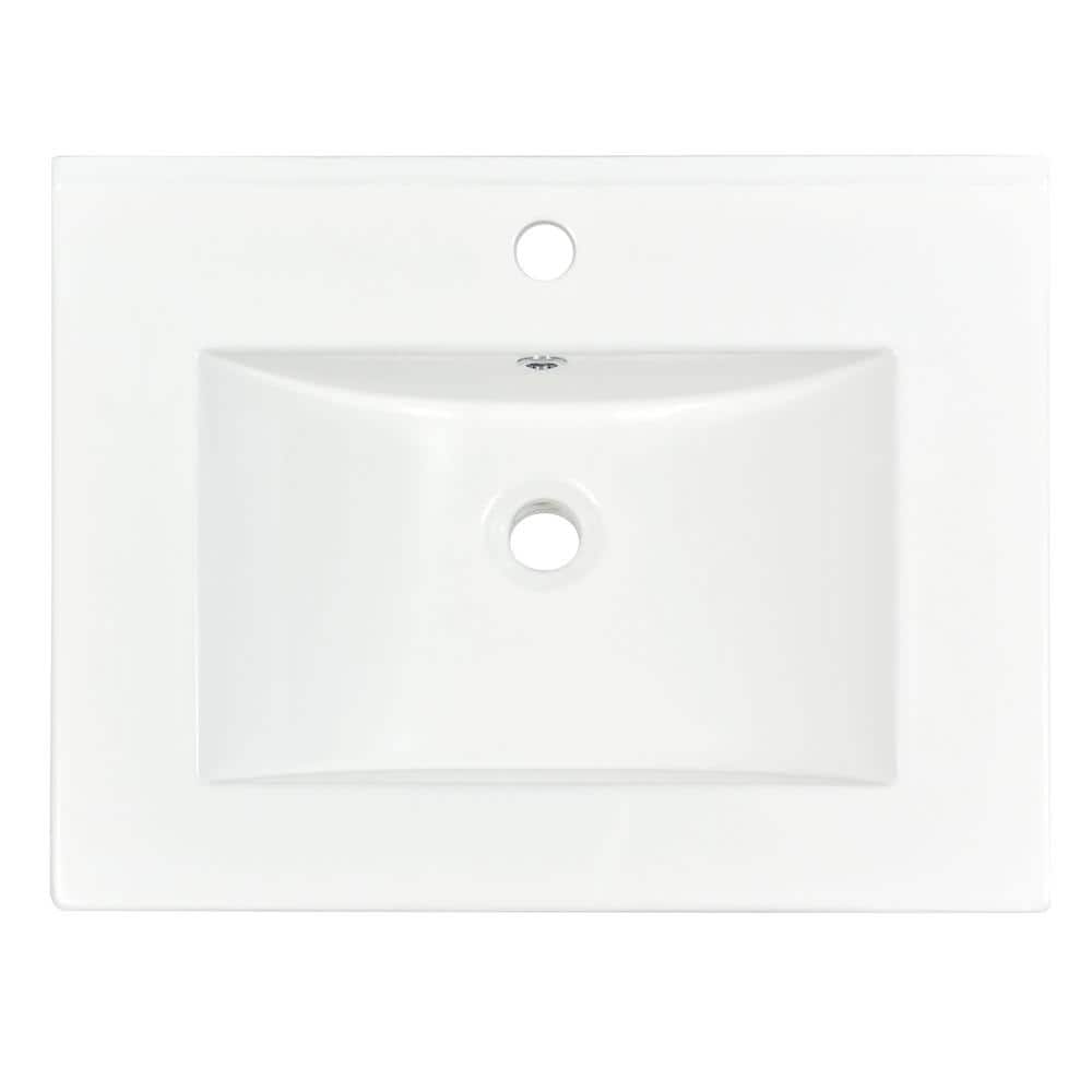 Hot Sale 24 in. Undermount Rectangular Bathroom Sink with in White Ceramic