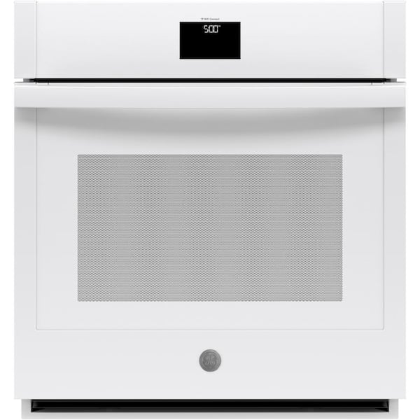 GE 27 in. Smart Single Electric Wall Oven with Convection Self-Cleaning in White