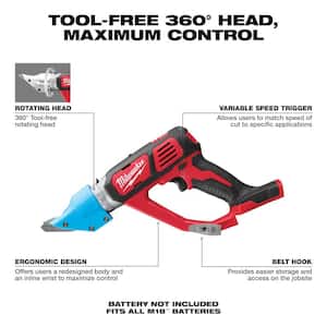M18 18-Volt 14-Gauge Lithium-Ion Cordless Double Cut Metal Shear (Tool-Only)