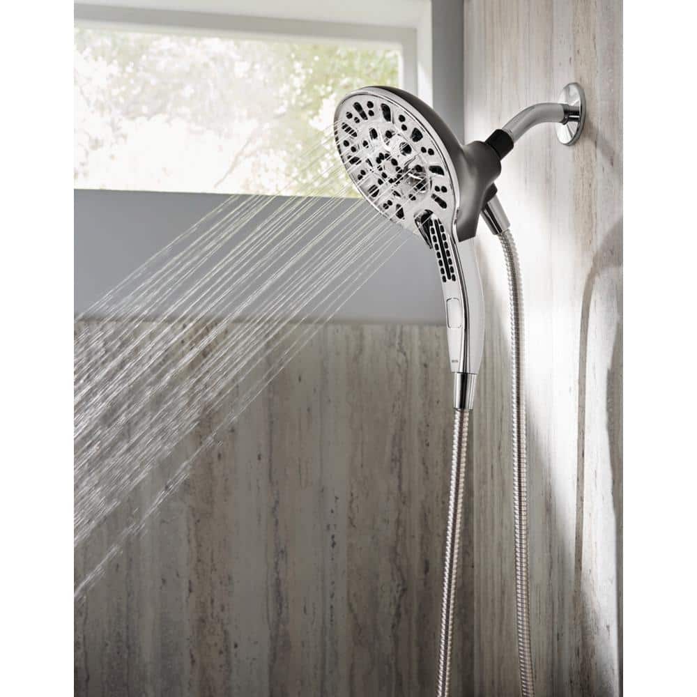 Chrome Dual Handheld and Rain Shower Head with Filter