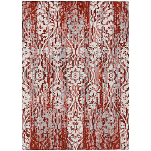 Chantille Machine Washable Indoor/Outdoor Abstract ACN2482 Red 3 ft. x 5 ft. Area Rug