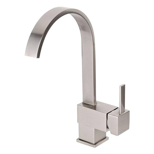 Kokols Single Hole Single-Handle Vessel Bathroom Faucet with Swivel Spout in Brushed Nickel