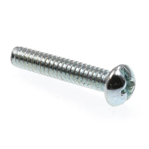 Prime-Line #10-24 x 1 in. Zinc Plated Steel Phillips/Slotted Combination Drive Round Head Machine Screws (100-Pack)