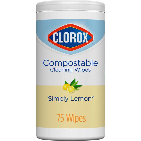 Clorox 75Count Simply Lemon Compostable AllPurpose Cleaning Wipes