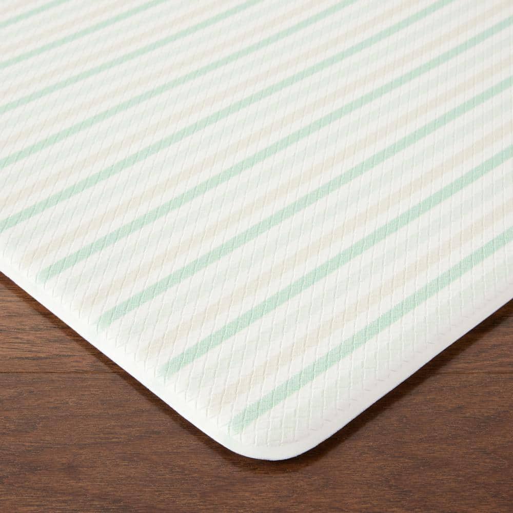 Petal Pink and Yellow Floral PVC Kitchen Mat, 20" x 30"