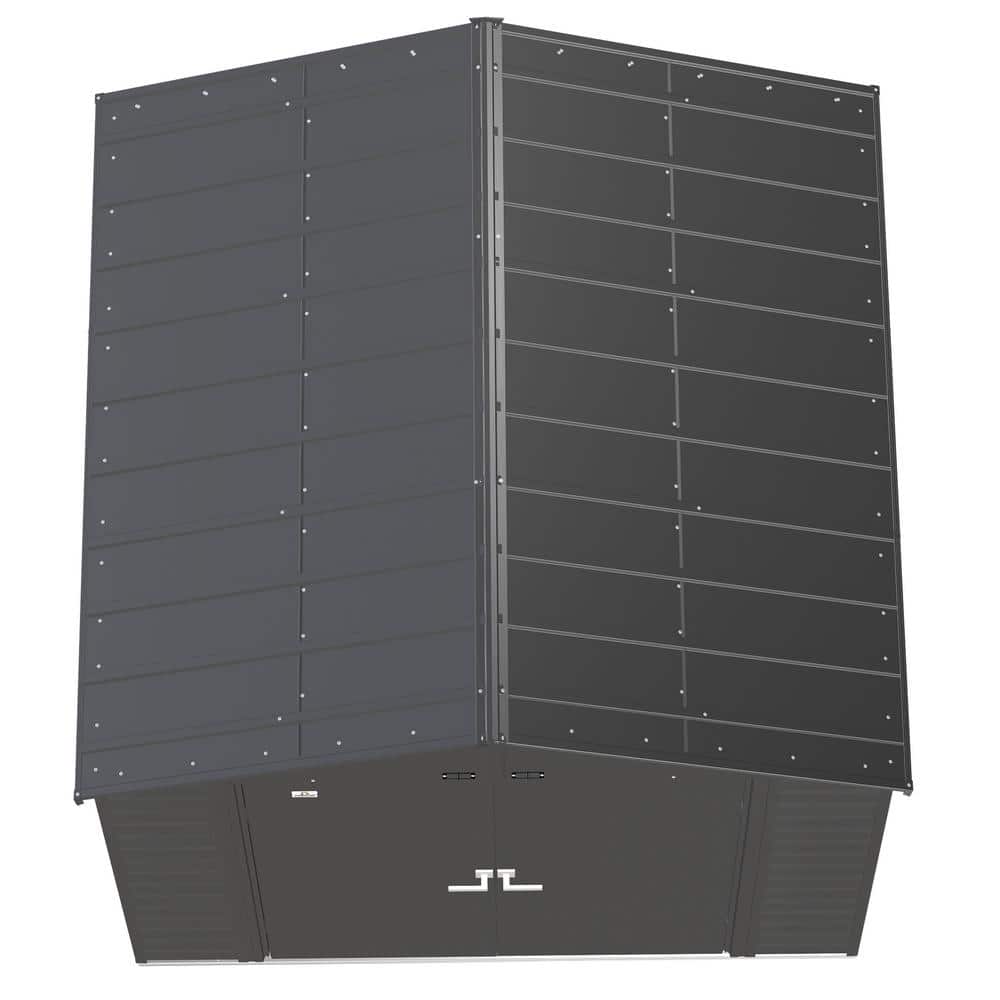 Arrow 8' x 8' Charcoal Steel Storage Shed Kit