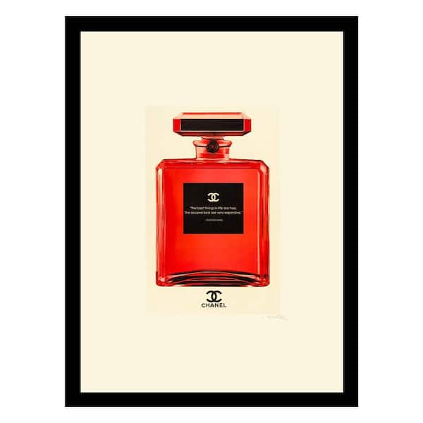 VENICE BEACH Collections Glam Perfume Bottle, Classic Quote by Fairchild Paris Framed Graphic Print Abstract Poster Art Print 18 in. x 14 in.