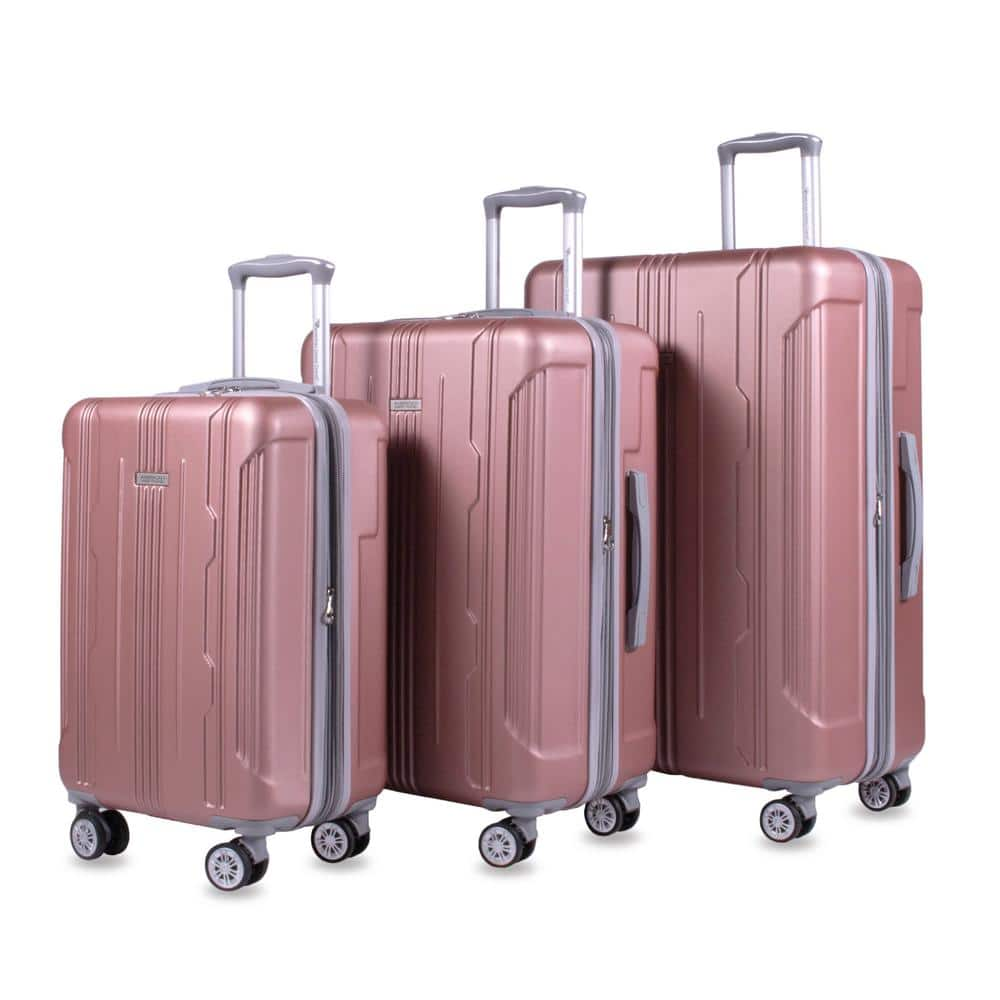 American Green Travel Santa Cruz 3-Piece Rose Gold Hardside Spinner ...