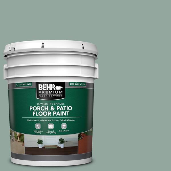 5 gal. #PPU12-05 Lotus Leaf Low-Lustre Enamel Interior/Exterior Porch and Patio Floor Paint