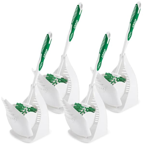Designer Toilet Bowl Cleaning Brush and Holder (4-Pack)