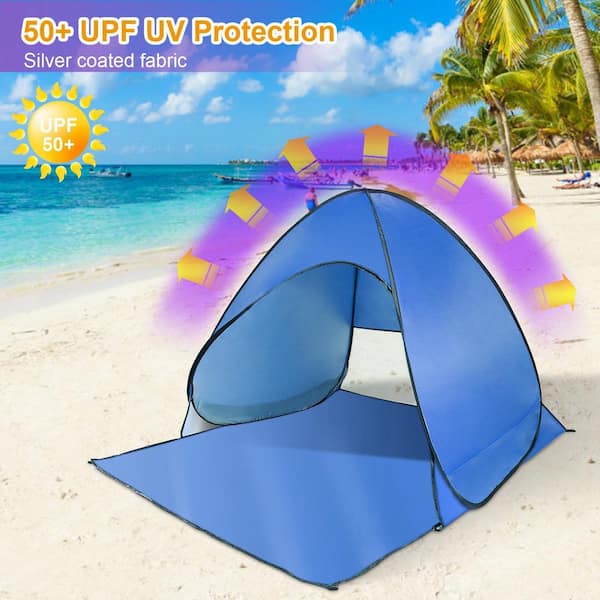Movisa 2-Person Pop Up Beach Tent Sun Shade Shelter Anti-UV