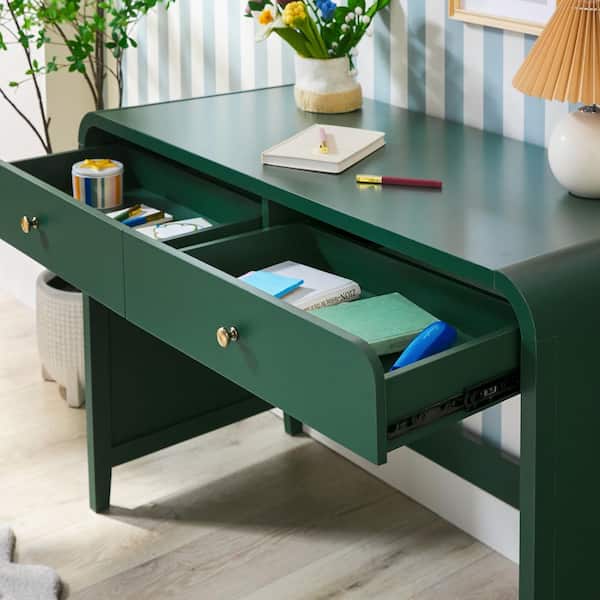 Walker Edison Furniture Company Zoey 45 in. Rectangle Green Modern