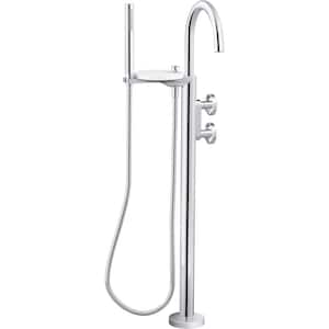 Components 1-Handle Tub Faucet in Vibrant Brushed Moderne Brass (Valve Not Included)