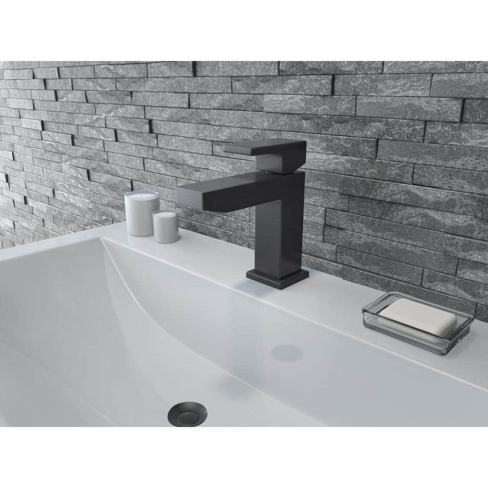 Urbanite Matte Black Brass Bathroom Faucet with Ceramic Disc Cartridge