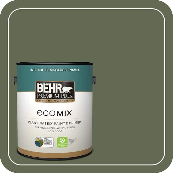 1 gal. #ICC-87 Rosemary Sprig Semi-Gloss Enamel EcoMix Plant-Based Interior Paint & Primer