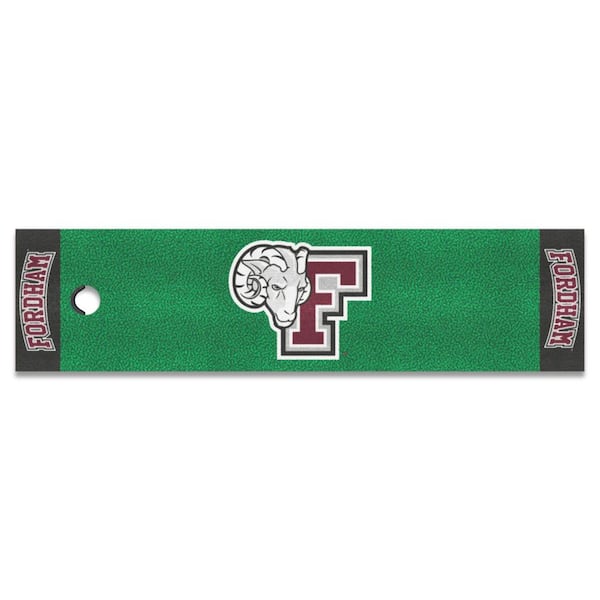 FANMATS 1.5 ft. x 6 ft. Fordham University Rams Putting Green Mat